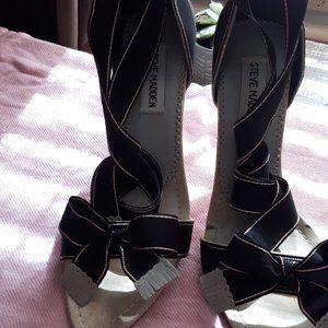 Steve Madden  pin stripe with bow heels.